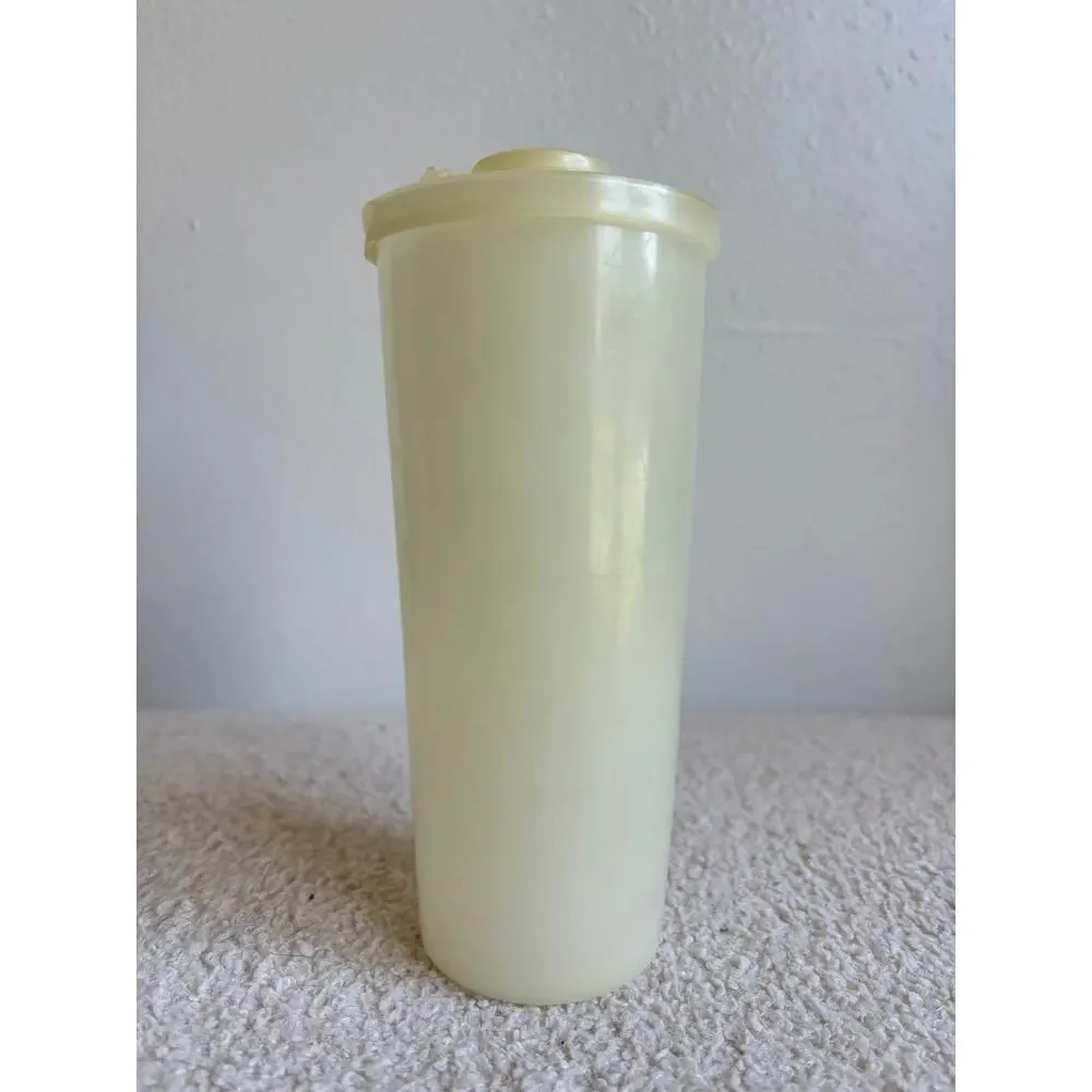 Vintage 1954‎ Tupperware White #107 Tumbler #307 Pouring Lid & #207 Snap Cap